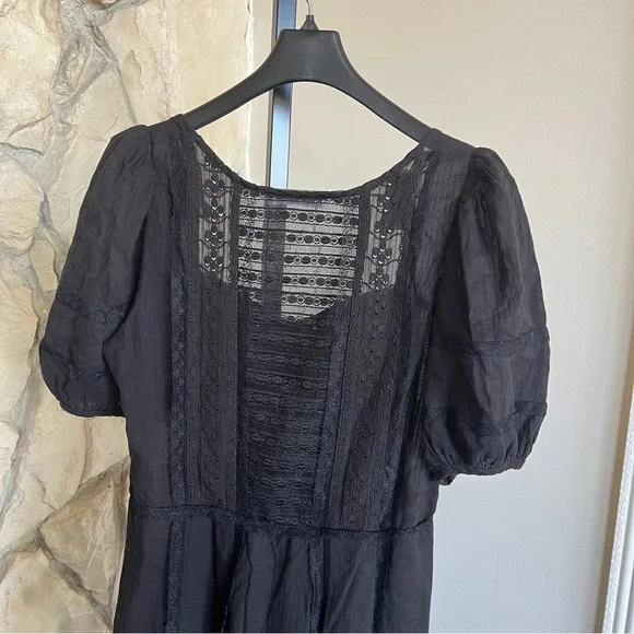 Reformation Norwich Organic Cotton Midi Dress Black - Picture 8 of 8